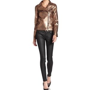7 for All Mankind Bronze Copper Moto Jacket NWOT